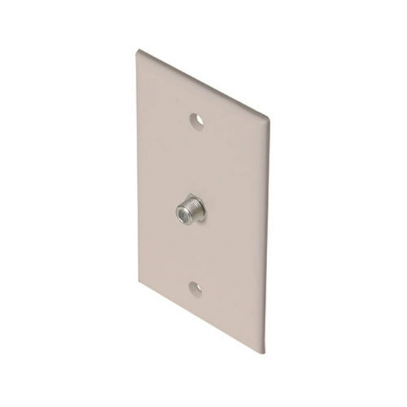 Steren Almond TV Wall Plate with 1-F81 Connector - High-Performance, Flush-Mount Design