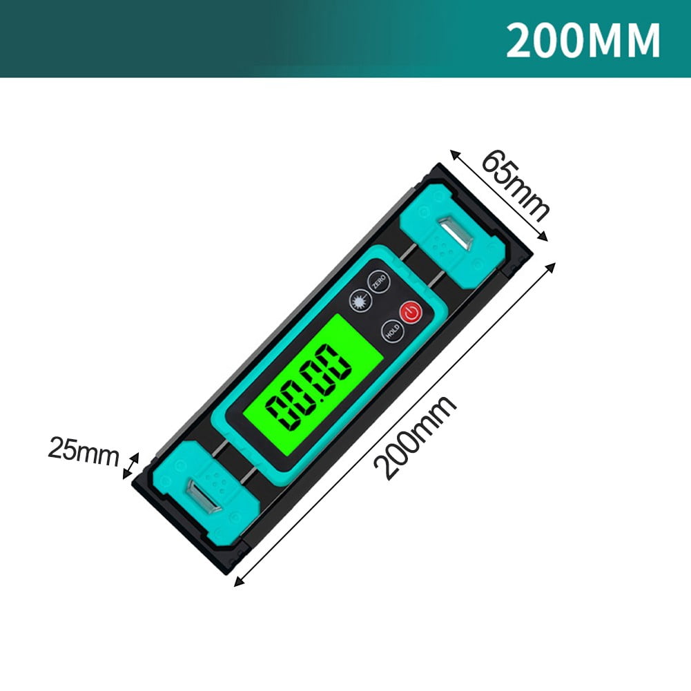 200/300/400mm Electronic Digital LCD Display Level Ruler Magnetic Angle ...
