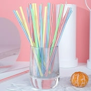 200/300/500 Pieces Plastic Straws Disposable, Colorful Flexible Drinking Straws Bending Straws Long Straws Party Straw Toppers(Multicolor)