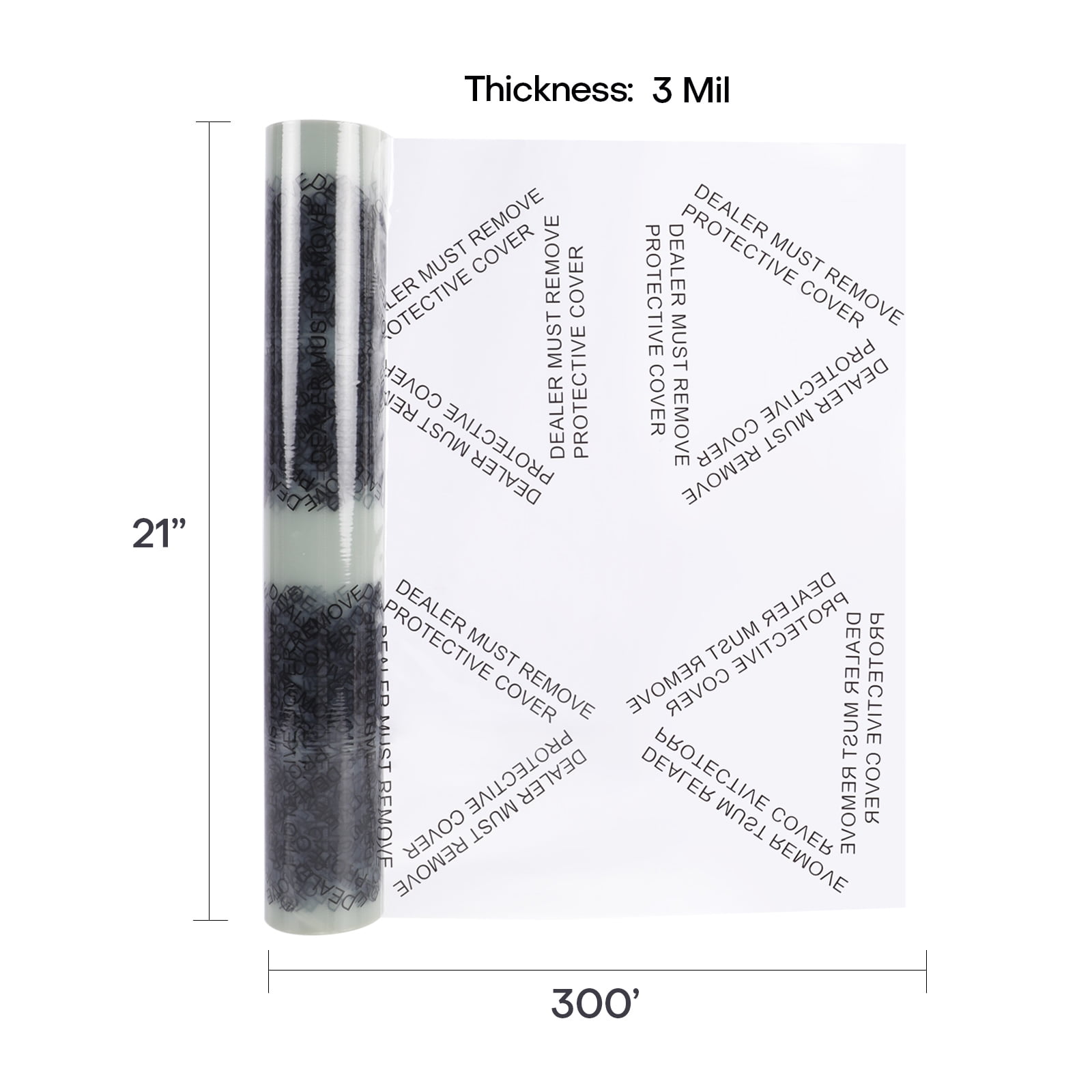 200/300/600ft Clear Adhesive Film Cover Roll Car Carpet Protector