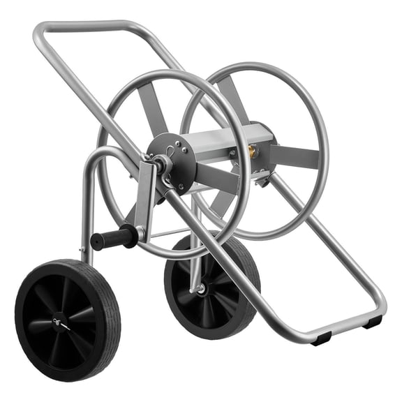 200 300 FT High Pressure Garden Hose Reel Cart with Two Wheels Handle and Heavy Duty Mesh Storage Basket Portable for Watering Car Washing