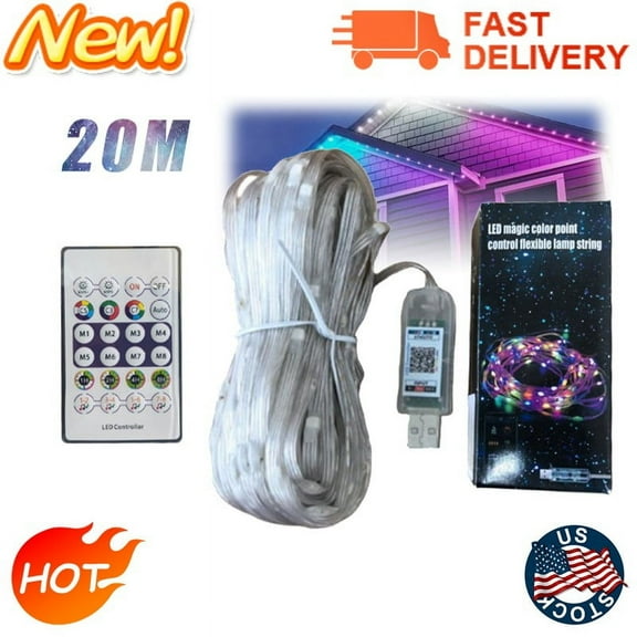 200-400 Smart Rainbow LED Permanent Outdoor Lights USB Bluetooth APP Control Kit