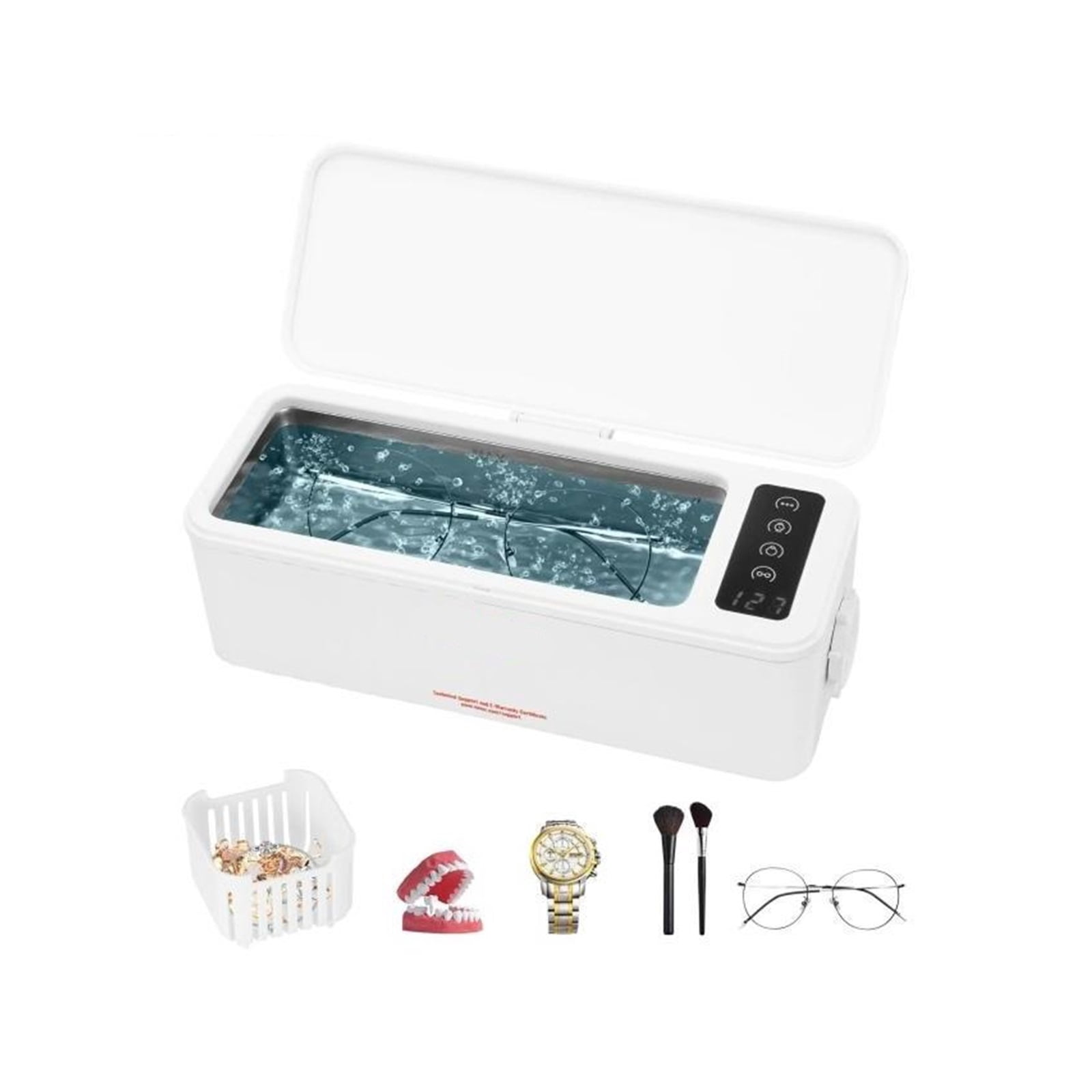 200/450/650ml Portable Ultrasonic Cleaner Machine with 4 Timer Modes Cleaning Basket for Eyeglasses Watches Dentures Rings