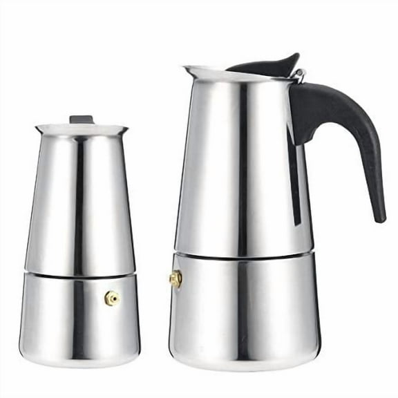 200/450ml Portable Espresso Coffee Maker Moka Pot Stainless Steel with Electric stove Filter Percolator Coffee Brewer Kettle Pot (450ml)