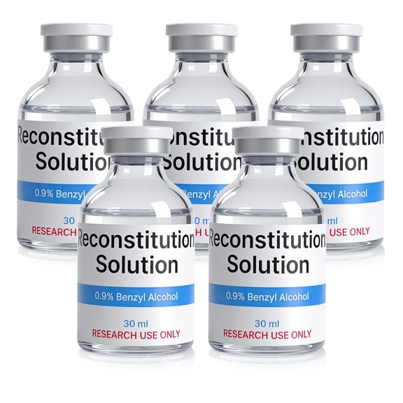 200% 5 Pack Laboratory Water Solution, High Purity Deionized Water for Laboratory & Industrial Use, 5 × 30mL Glass Vials
