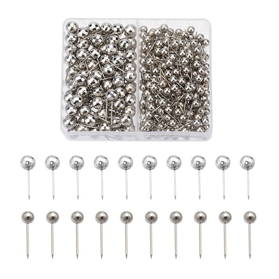 200/500/900Pcs Sewing Positioning Pins Color Coded Dressmaking Pins 4mm Round Head Quilting Pin for Clothing Tailoring