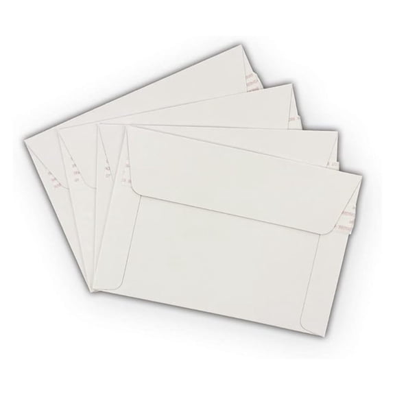 200 6.5 x 4.5 Rigid Photo Mailers Stay Flats White Cardboard Self Seal Envelopes