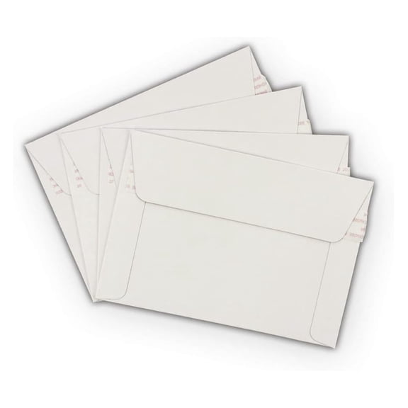 200 6.5 x 4.5 Rigid Photo Mailers Stay Flats White Cardboard Self Seal Envelopes