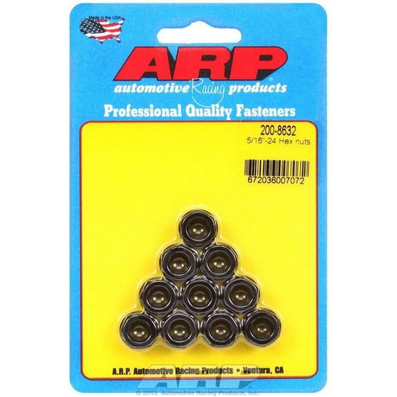 200-8632 0.31-24 in. Chromoly Black Oxide Hex Nut Kit - Pack of 10