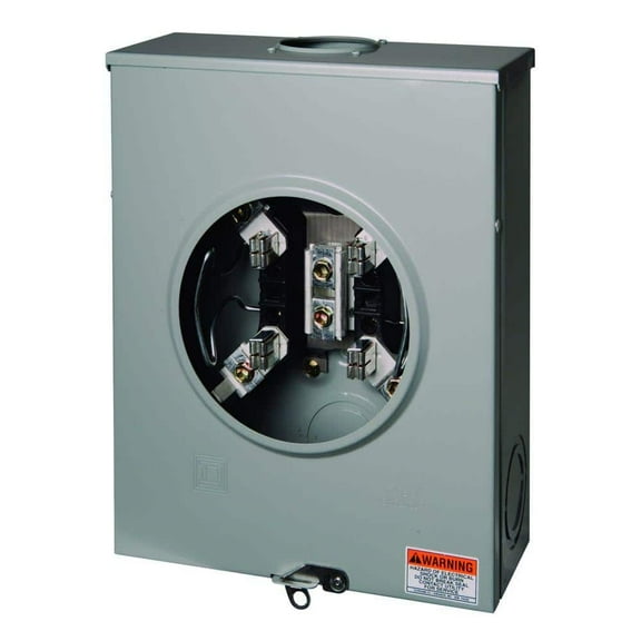 200 Amp Ringless-Horn Bypass Overhead or Underground Meter Socket with Tri-Plex Grounding