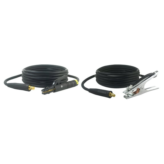200 Amp Welding Leads Assembly Set - LC40 Connector - #2 AWG cable (15 FEET EACH LEAD)