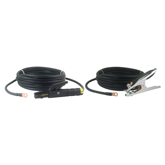 200 Amp Welding Leads Assembly Set - Terminal Lug Connector - #2 AWG cable (15 FEET EACH LEAD)