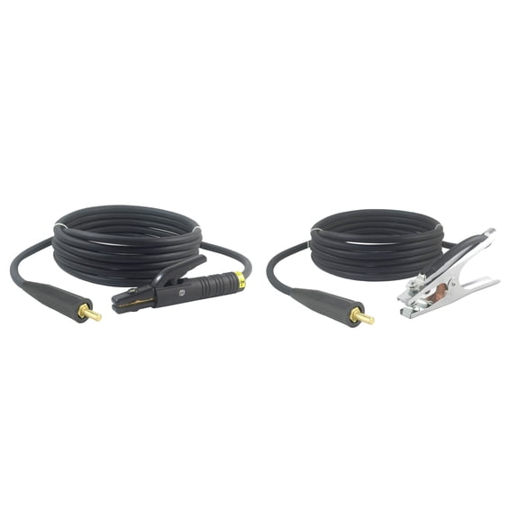 200 Amp Welding Leads Set Assembly - UP10 Tapered Connector (Old Welders) - #2 AWG cable (75 FEET EACH LEAD)