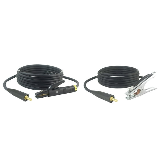 200 Amp Welding Leads Set Assembly - UP10 Tapered Connector (Old Welders) - #2 AWG cable (75 FEET EACH LEAD)