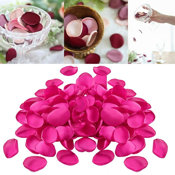 200 Artificial Rose Petals Clearance! Silk Rose Petal Edged Flower Wedding Light Up Petals Multi Purpose Decor Diy Gift Decoration Wedding and Atmosphere Ideal for Various Festive