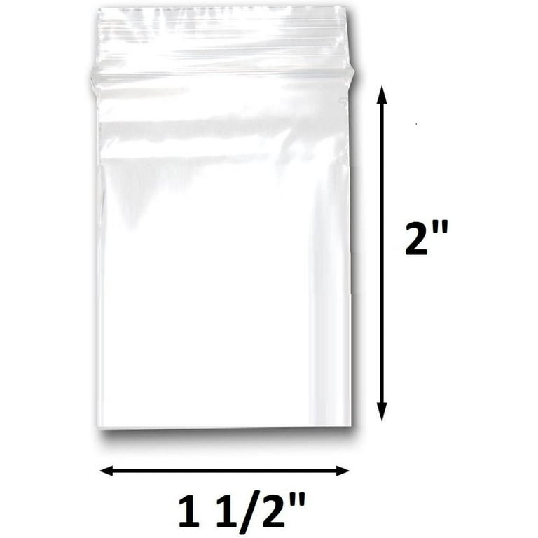 1000 2x2 Ziplock Flat Black Plastic Poly Zip Lock Bags Pouches