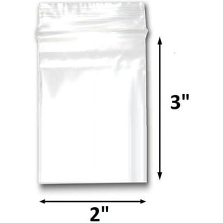 Clear Zip Seal Plastic Bags Jewelry Zipper Top Lock Reclosable Baggies 2  Mil 2ML