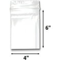 thumbnail image 1 of 200 Bags of 4" x 6" 2 Mil Clear Plastic Reclosable Zip Poly Bags with Resealable Lock Seal Zipper by 888 Display USA, 1 of 4
