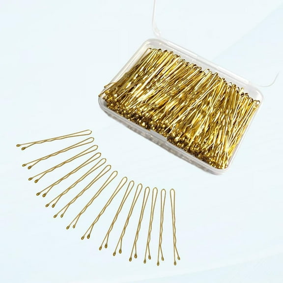 200 Blonde Bobby Pins, 2-inch Hair Pins with Box for Thin Hair, Non-Slip Mini Hairpin Bobbie Bulk for Women Lady Girls Kids
