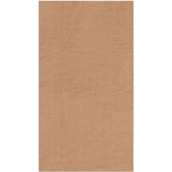 200 Brown Napkins Kraft Brown Natural Disposable Rustic Dinner, Folded 7.8"X4.4"