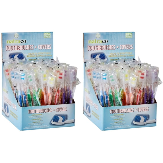 200 Bulk Toothbrushes With Hygienic Covers Individually Wrapped Multi Colors Classic Medium Soft 200 Count