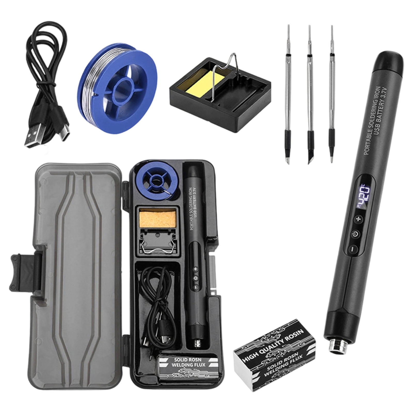200°C - 450°C Adjustable Temperature Electric Soldering Iron Welding Solder Rework Station Repair Tool