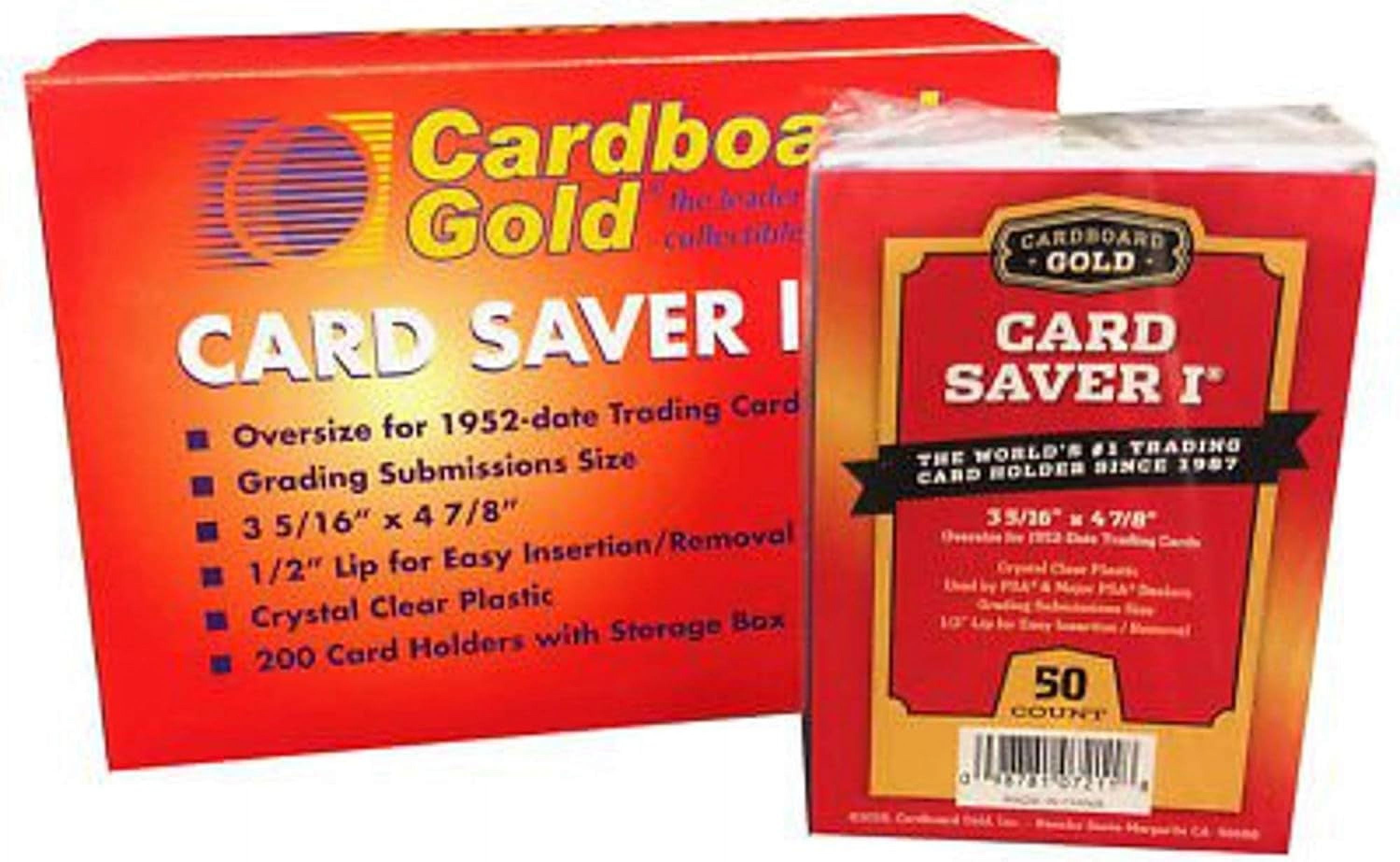 Cardboard Gold CBG-72217-C Card Saver 1 Semi-Rigid Trading Card Holders, 1  Pack Box Of 200 