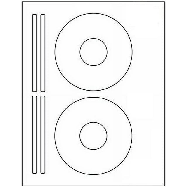 200 CD/DVD Labels - Laser/Ink Jet Compatible - Template 5931, 8931 ...