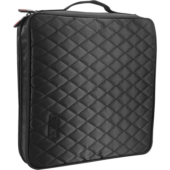 200 Capacity CD/DVD Case Holder Portable Wallet Disc Storage Binder Nylon CD Bag for , , Travel Carrying Protector Organizer (200-Black)