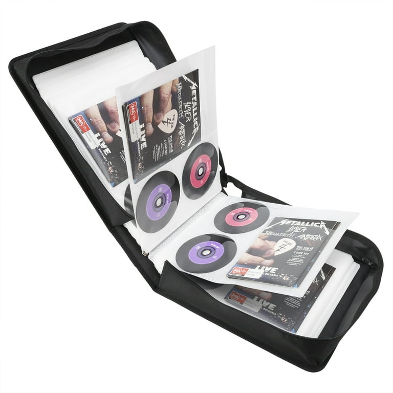 CheckOutStore 200 White CD/DVD Half Sheet Storage Binder Filing Sleeve &  Booklet 