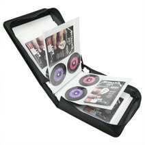 200 Capacity CD/DVD Case, Large Storage Holder Binder Nylon Black CD Carry Case Booklet