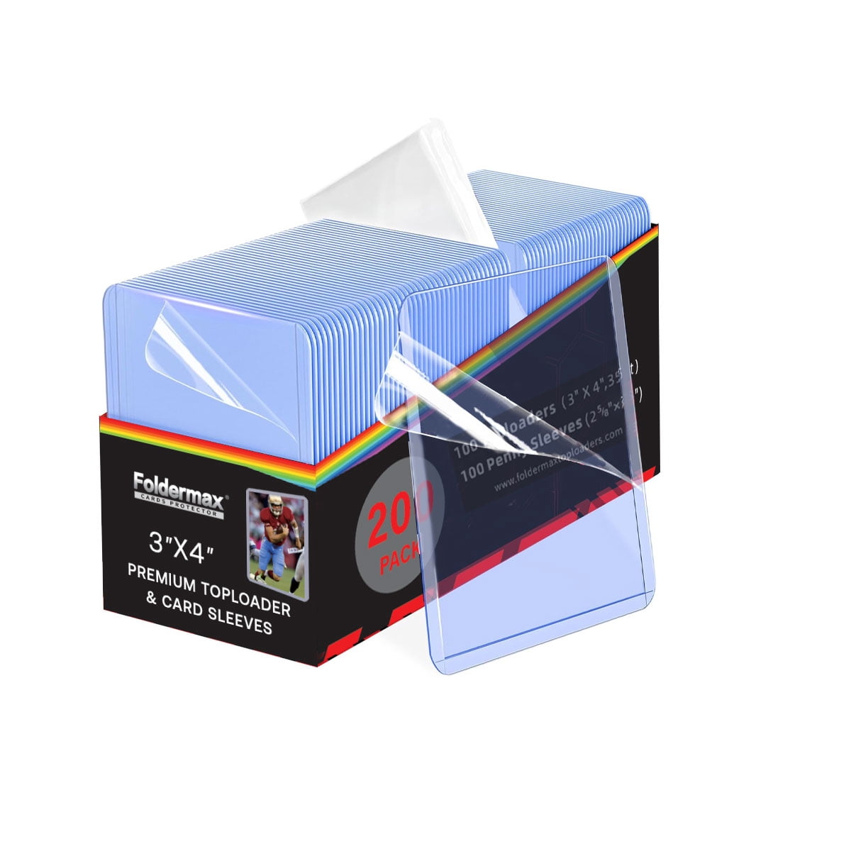 foldermax card sleeves photocard everyday protection for thicker cards up to 130pt thickness Foldermax 1000 Count Clear Penny