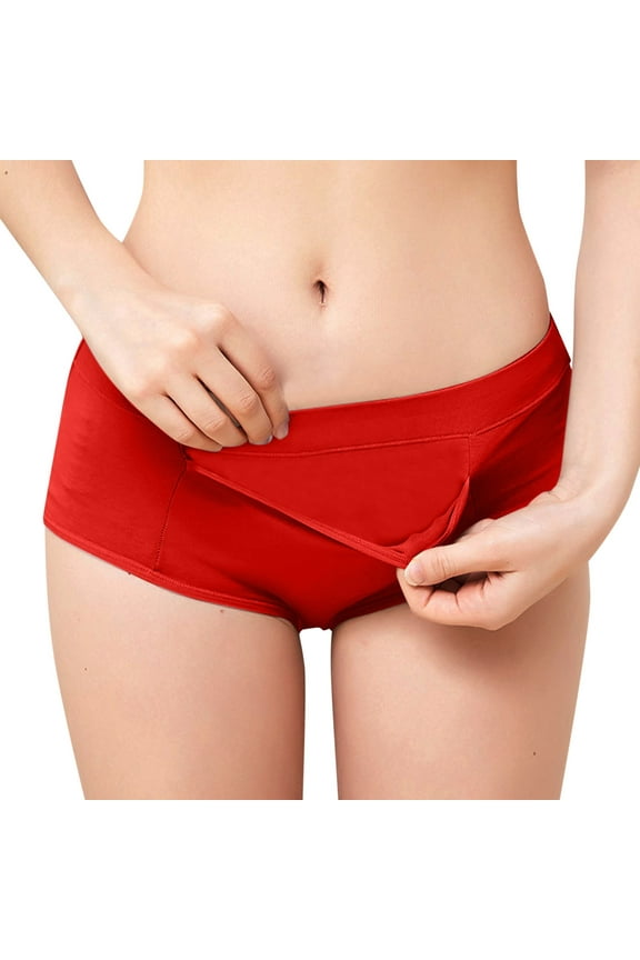 200 Catties Medium Waist Large Size Pants Pure Cotton Crotch Underwear Menstrual Leak Proof Sanitary Pants