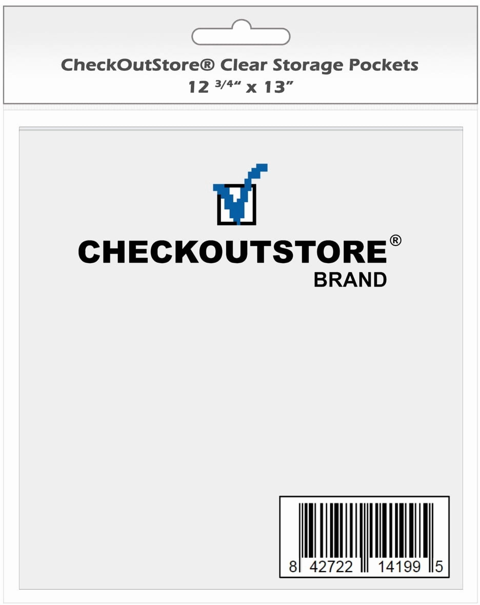200 CheckOutStore Cardstock Clear Storage Pockets No Flap (12 3/4 x 13)