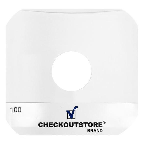 (200) CheckOutStore Paper Record Inner Sleeves With Hole for 12" LP Vinyl 33 RPM Records (Round Corners)