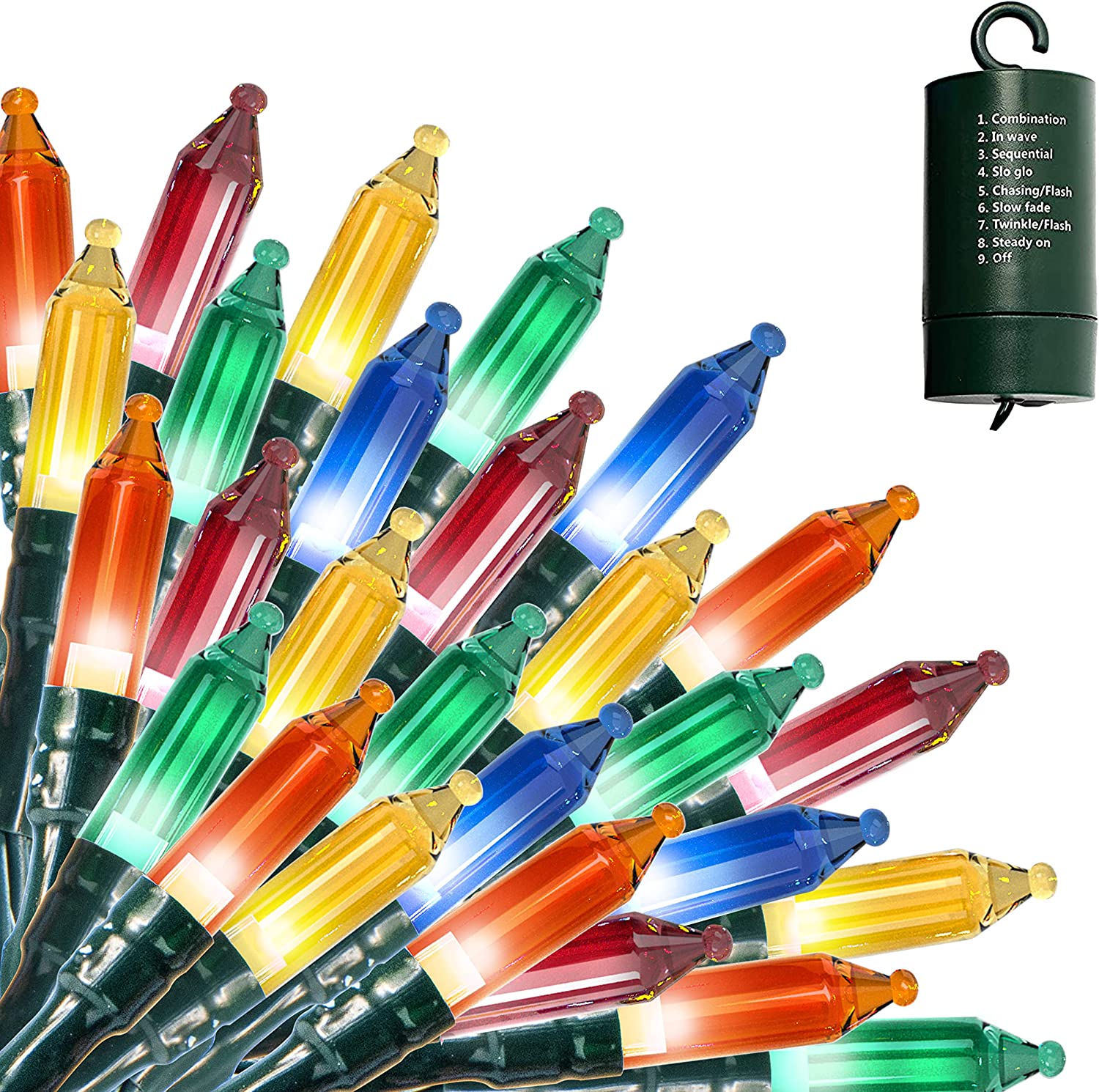 200 Christmas Lights Outdoor, 67.3FT Battery Operated Christmas Lights