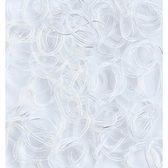 200 Clear Hair Ties and Rubber Bands for Hair, Women, and Girls - Mini Ties for Pet  and Hair Accessories