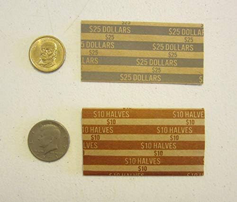 200 Coin Wrappers Total 100 Each of Half Dollar & Presidential Dollar