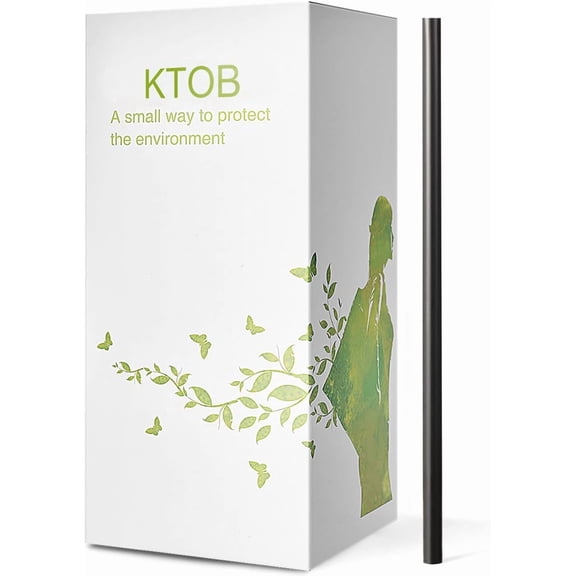 200 Count 100% Compostable Plant-Based PLA Straws- Biodegradable Black Cocktail Drinking Plasticless Straws-Eco Friendly Plastic Bar Straw