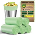 thumbnail image 1 of GPED 200 Count 4-6 Gallon Small Trash Bags, Biodegradable Extra Strong Unscented Garbage Bags, Expanded Size for Bathroom Bedroom Office Kitchen, Green, 1 of 7