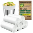 thumbnail image 1 of GPED 200 Count 4-6 Gallon Small Trash Bags, Biodegradable Extra Strong Unscented Garbage Bags, Expanded Size for Bathroom Bedroom Office Kitchen, White, 1 of 7