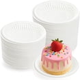 thumbnail image 1 of 200 Count 4 Inch Small Cake Plates, Disposable Round Plastic Plate for Desserts, Mini Appetizer Plates for Party, Events, 1 of 7
