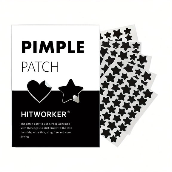 200 Count Acne Patch Pimple Patch, Black Star Shaped Acne Cover Patch, Hydrocolloid Acne Patches For Face Zit Patch Acne Dots