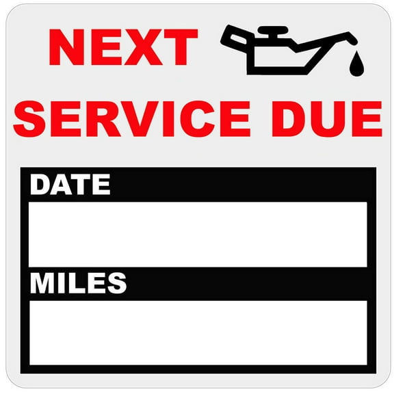 200 Count Clear Oil Change Stickers for Car Windshield, 2 x 2 inches Removable Auto Maintenance Next Service Due Reminder Labels in Roll with Perforation Line