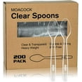 thumbnail image 1 of 200 Count Clear Plastic Spoons, Heavy Weight Disposable Spoons Cutlery Plastic Utensils, Clear PlasticSilverware Bulk, 1 of 4