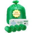 thumbnail image 1 of 200 Count Compostable Trash Bags 30-33 Gallon, 32 x 38 Inch Biodegradable Garbage 18 Micron, Green Eco Friendly Kitchen & Household, 1 of 4