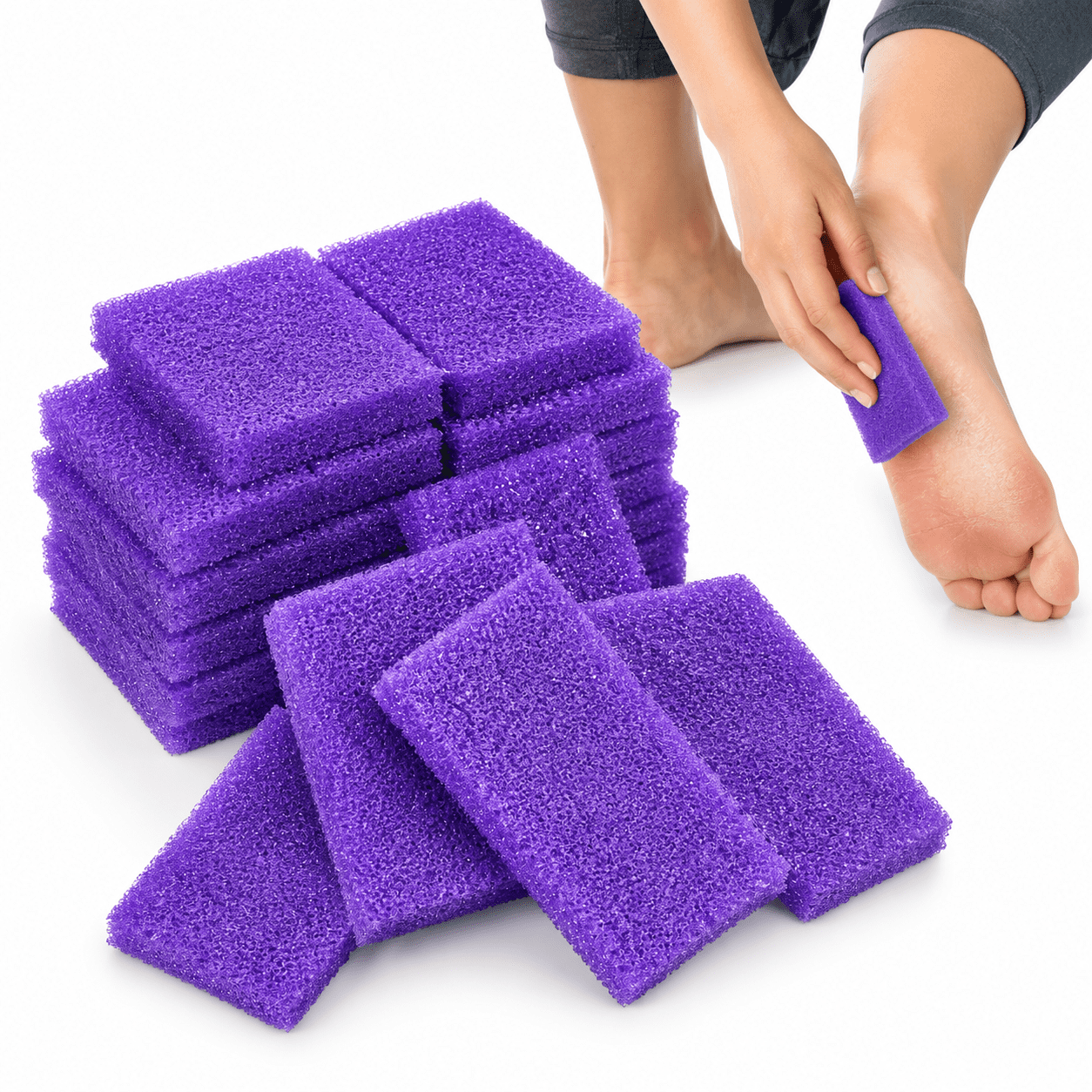 200 Count Disposable Purple Pumice Stones for Feet, Callus Remover ...
