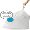 thumbnail image 1 of 200 Count, Genuine Custom Fit Liners, Drawstring Trash Bags, 30 Liter / 8 Gallon, White, 1 of 5