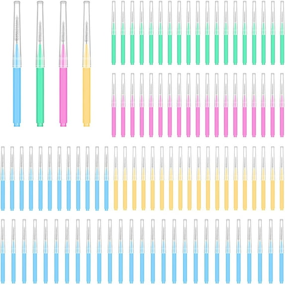 200 Count Interdental Brushes Between Teeth for Braces, Orthodontic Flossers Brush Cleaner, Dental Teeth Braces Cleaning Tools Kit