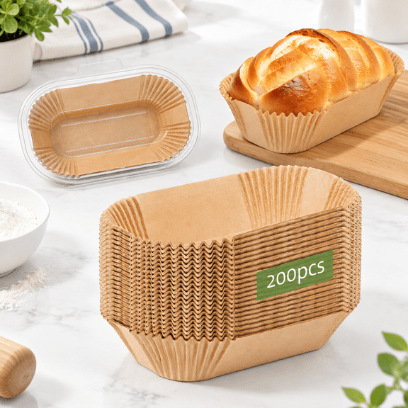 200 Count Non-Stick Loaf Pan Liners for Baking Bread, 9x5 Inch